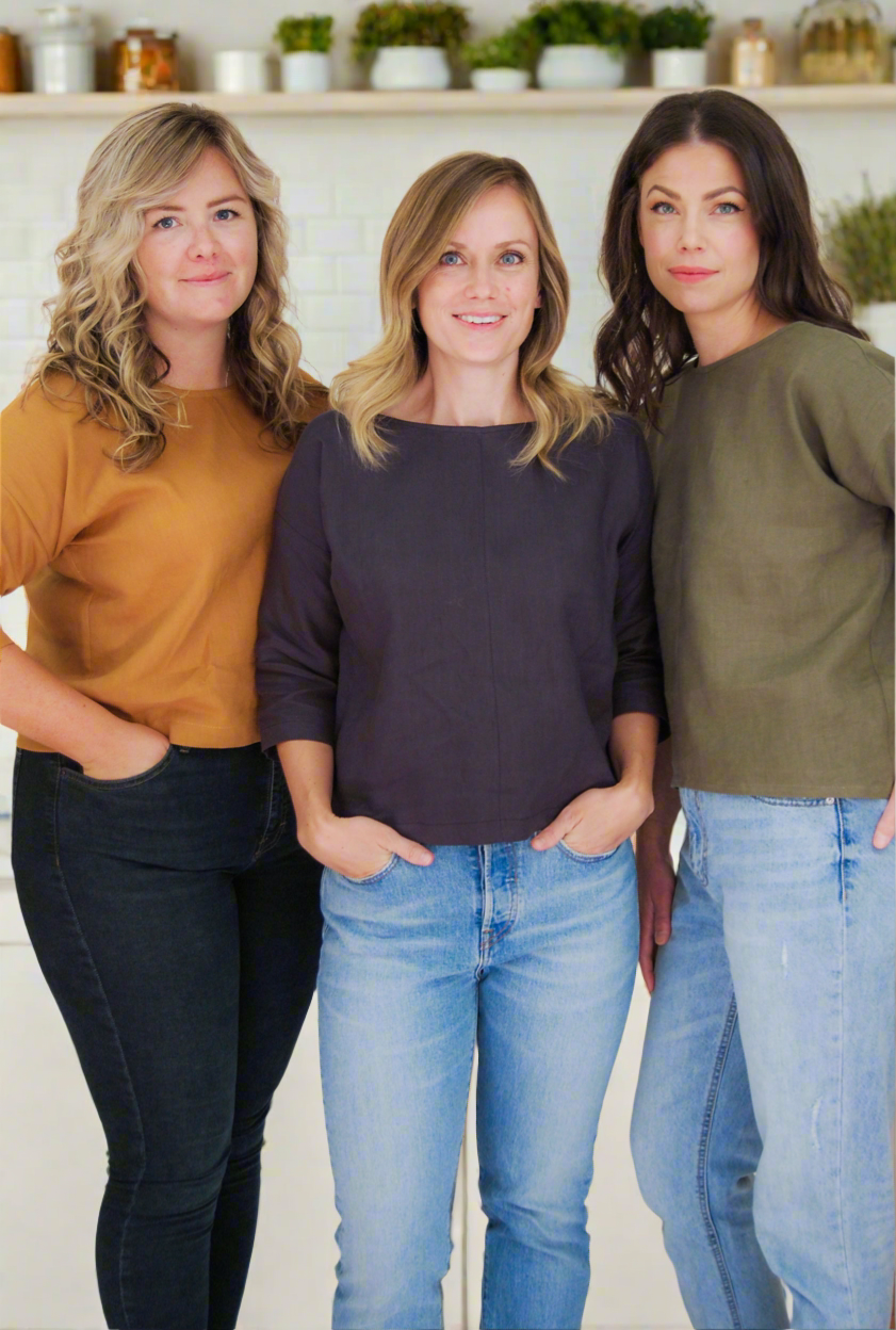 Florence Top 3/4 Sleeve Linen