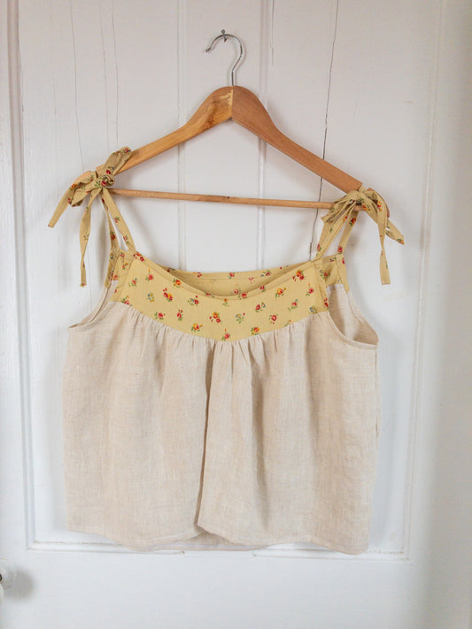 Corinne Camisole Large Yellow Flowers