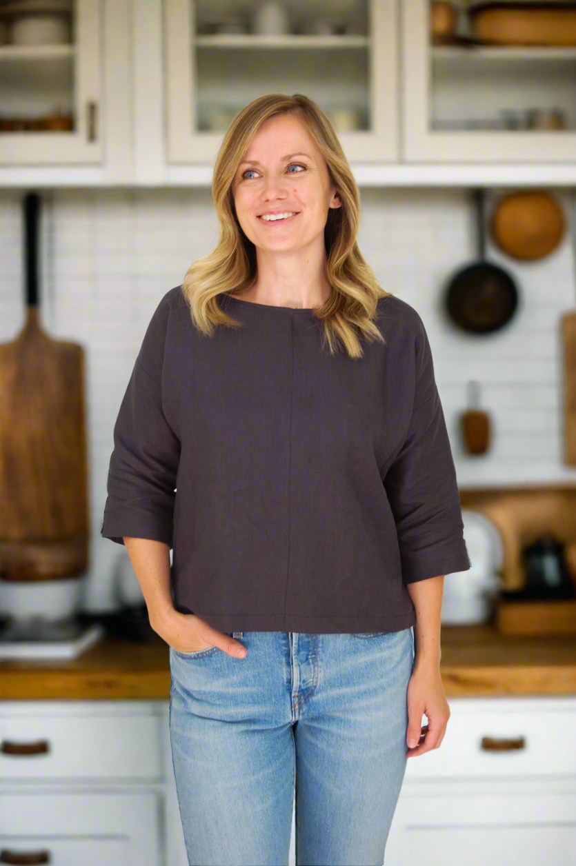 Florence Top 3/4 Sleeve Linen