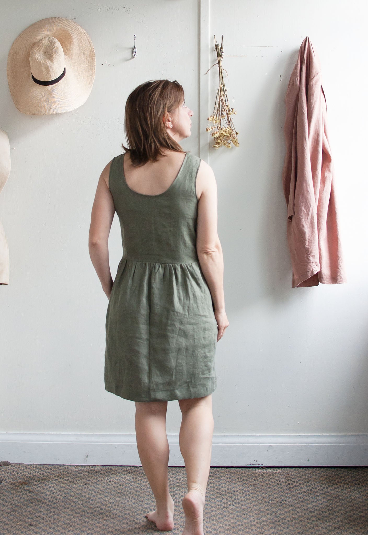 Adrienne Snap Front Linen Dress