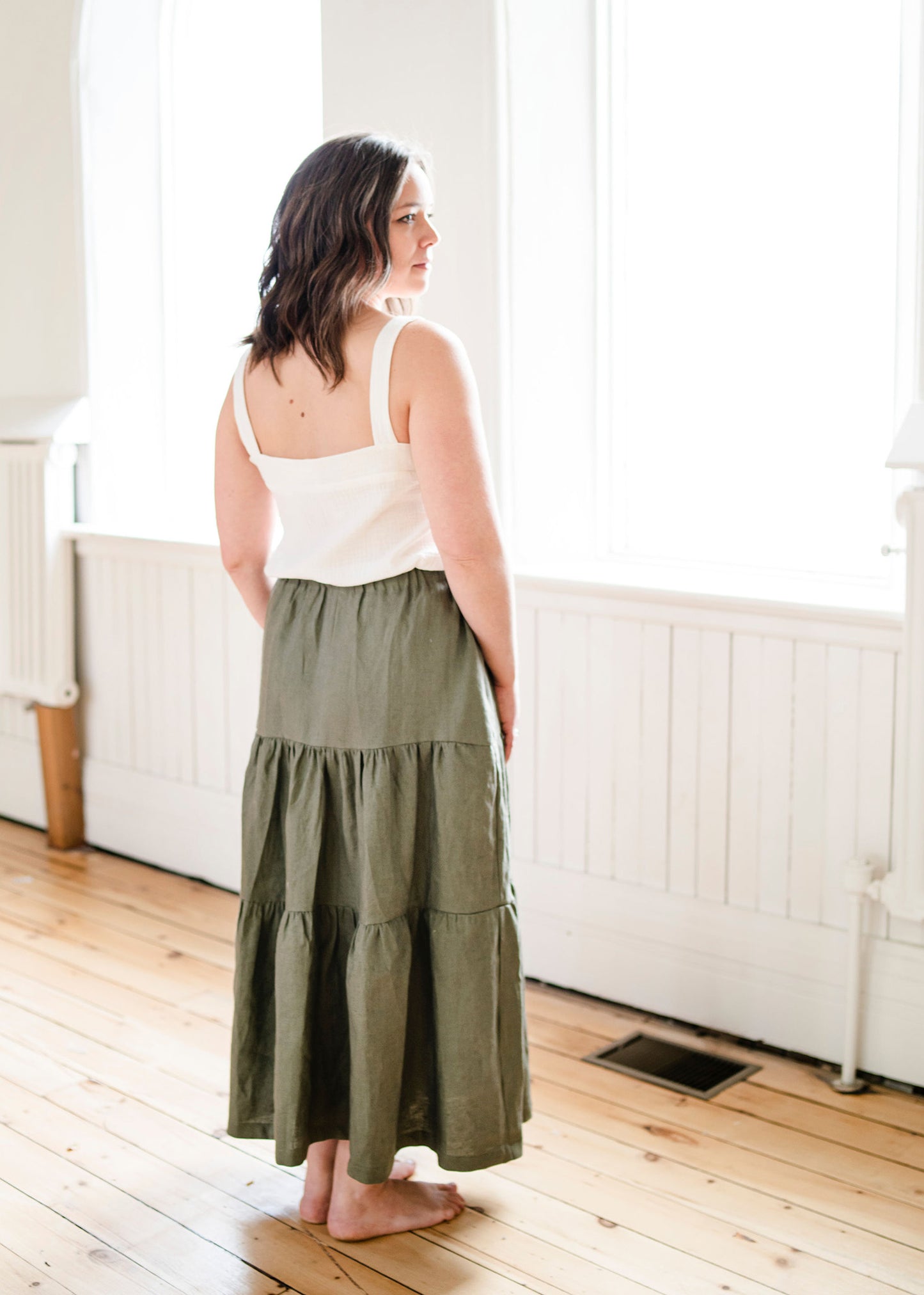 Tiered Linen Market Skirt