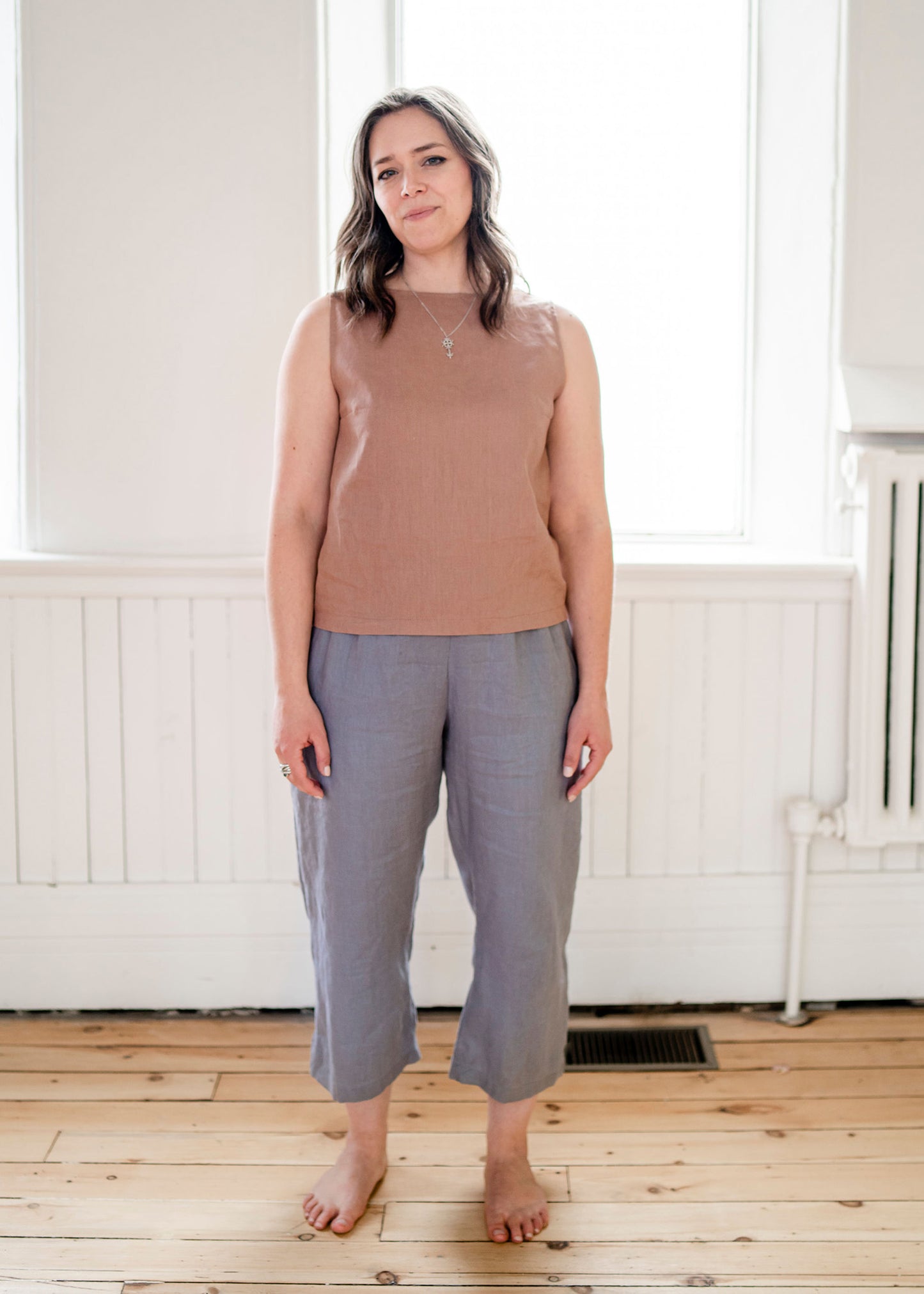 Beatrice Boatneck Linen Top