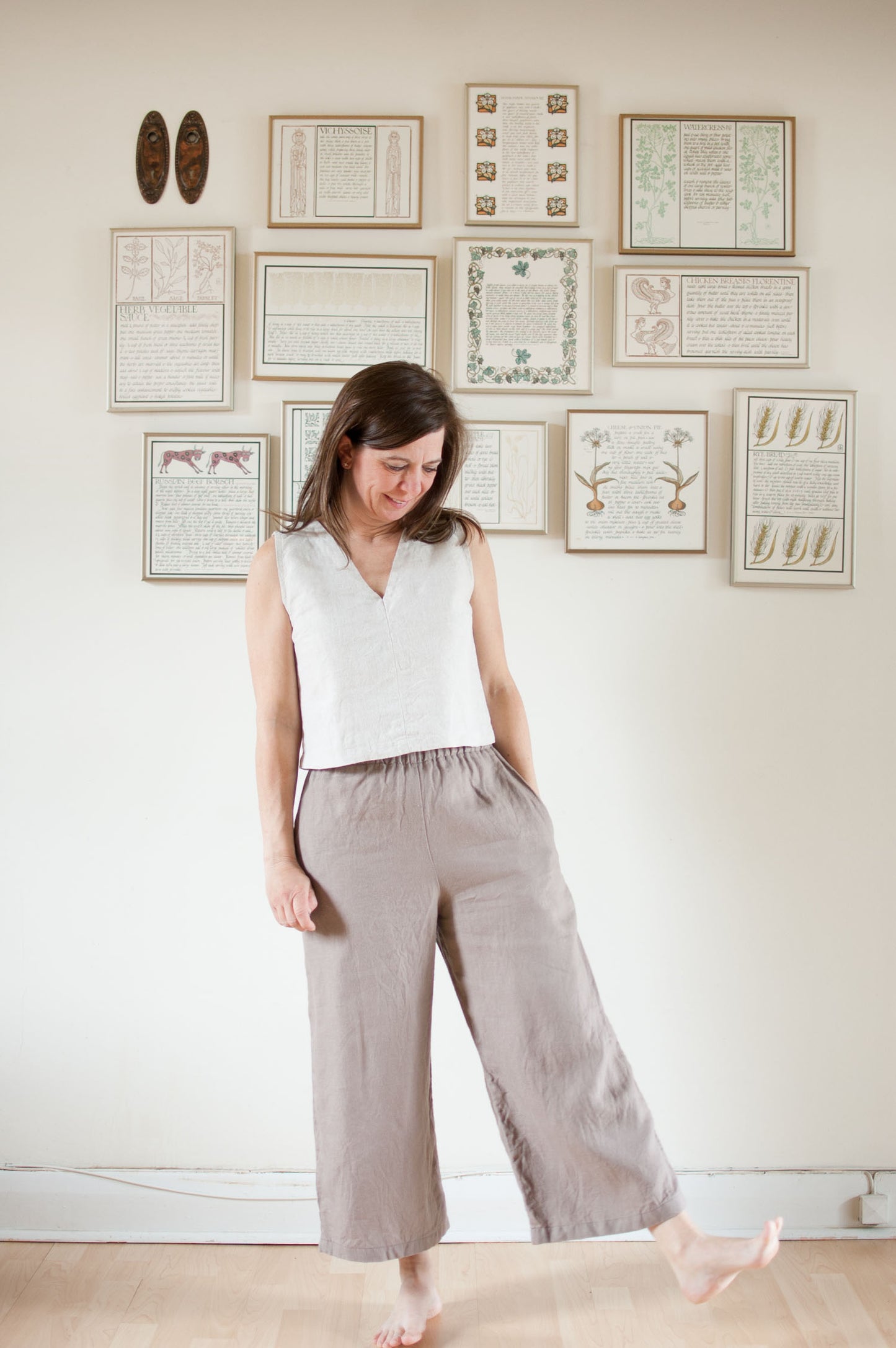 Sophia Linen Wide Leg Pants