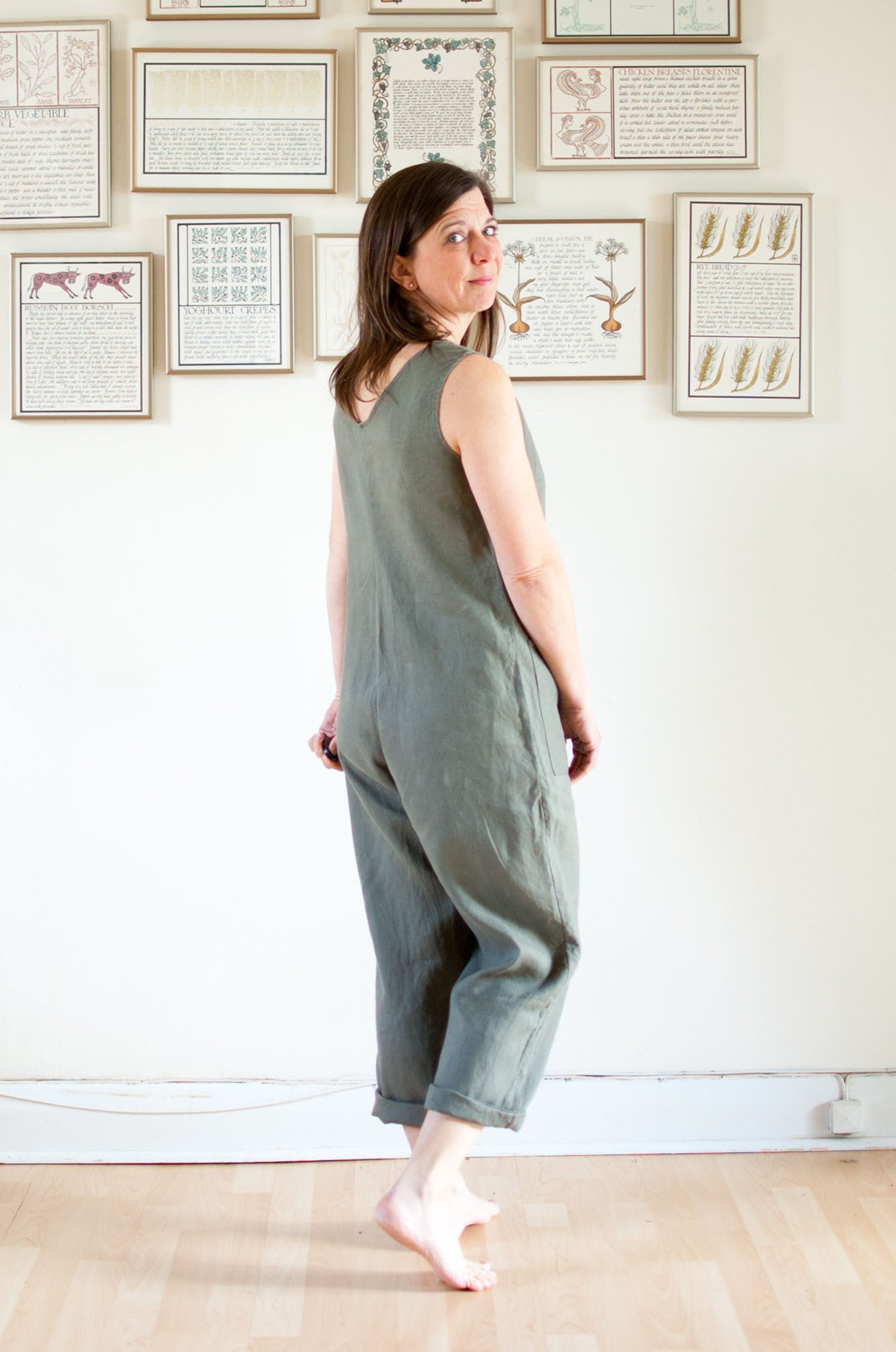 Avery Linen Snap Front Jumpsuit