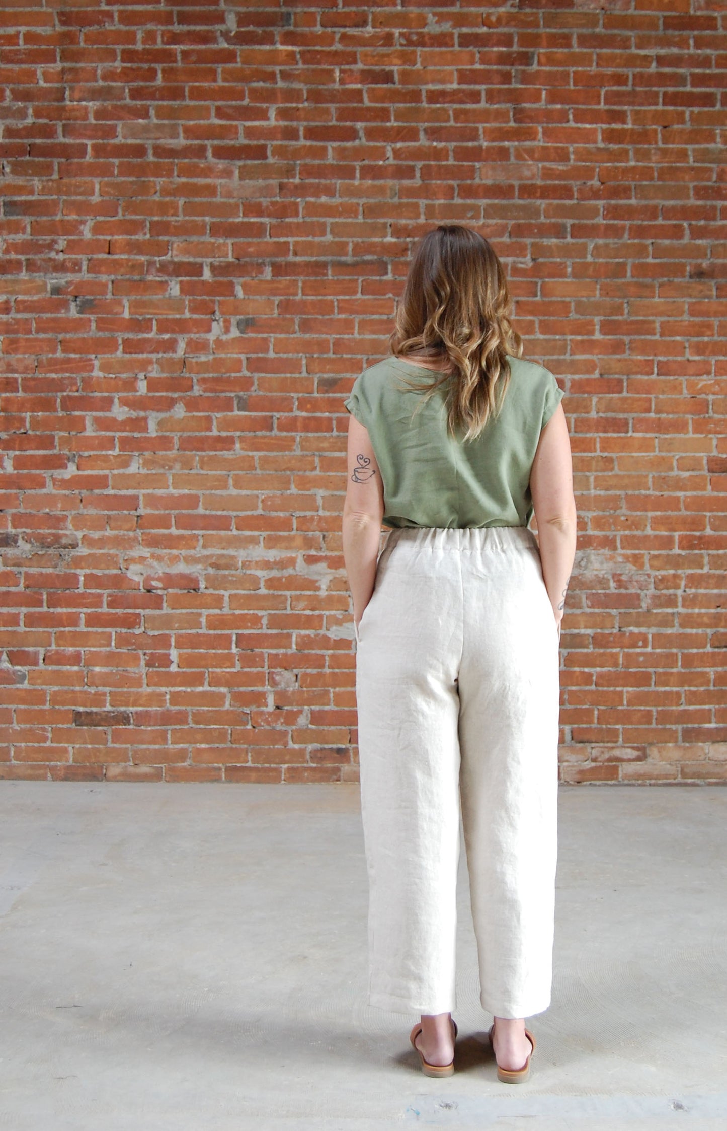 Camille Straight Wide Leg Linen Pants