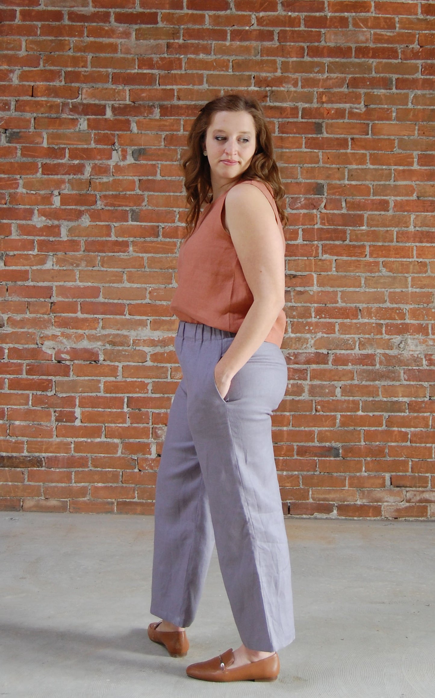 Camille Straight Wide Leg Linen Pants