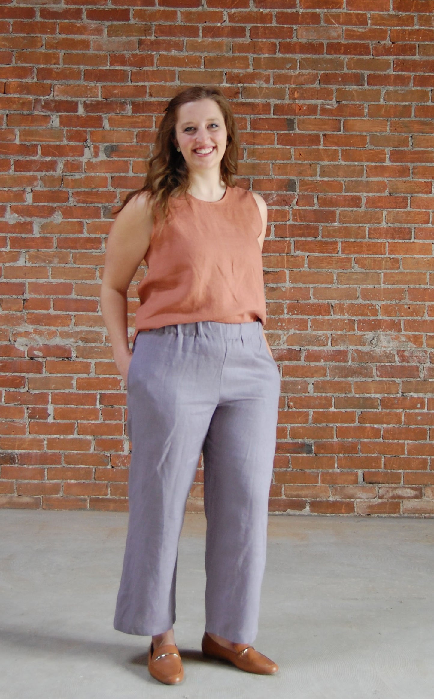 Camille Straight Wide Leg Linen Pants