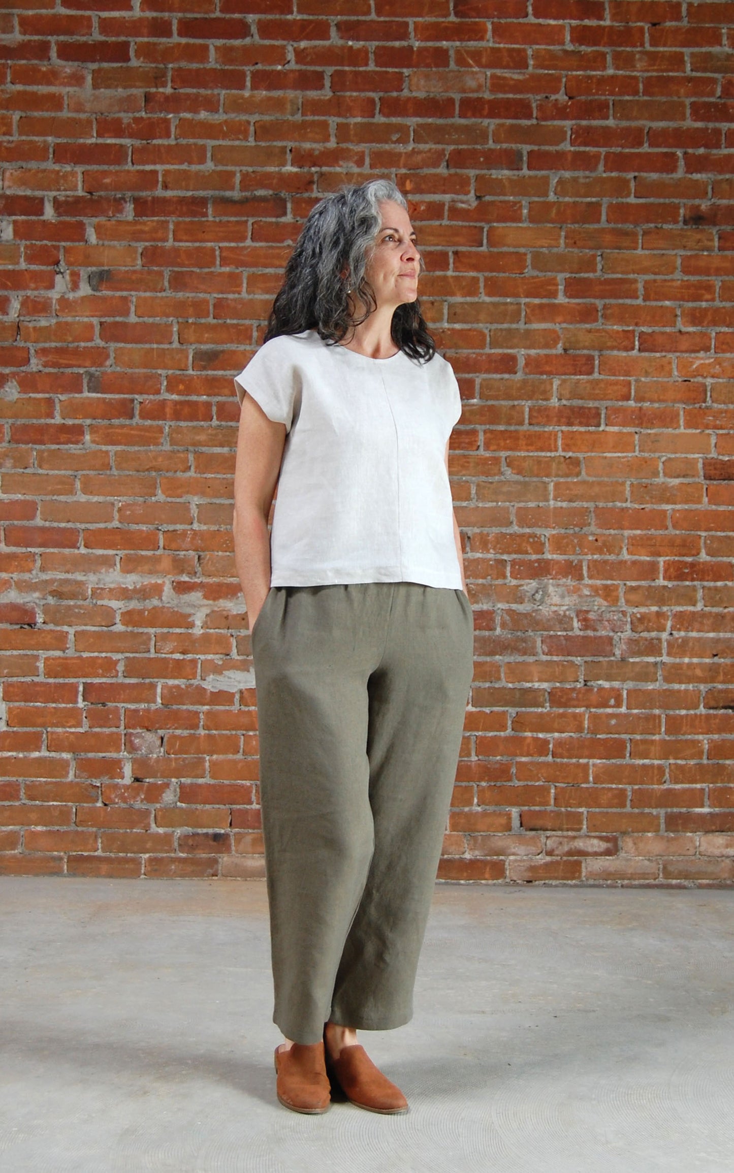 Camille Straight Wide Leg Linen Pants