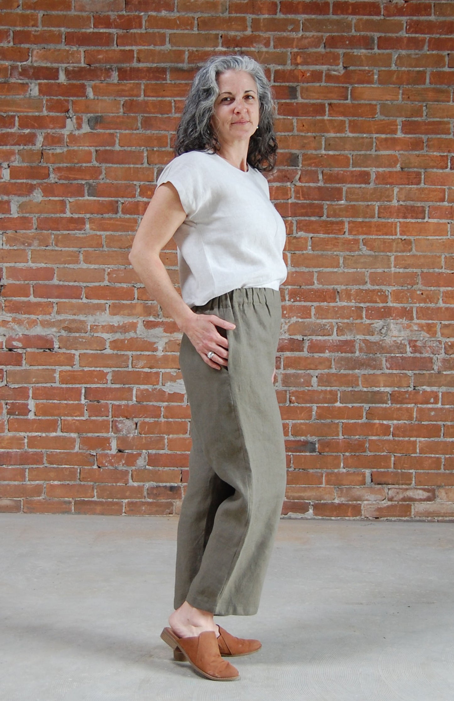 Camille Straight Wide Leg Linen Pants