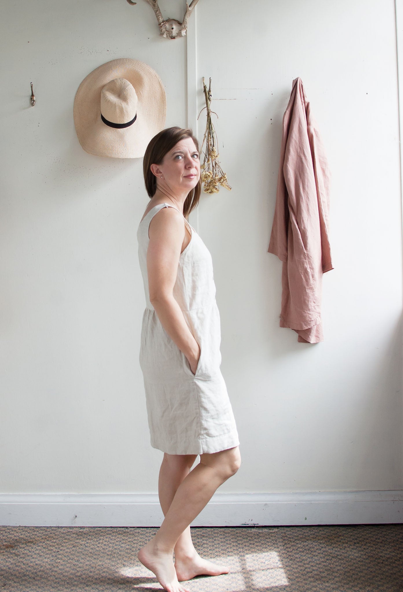 Adrienne Snap Front Linen Dress