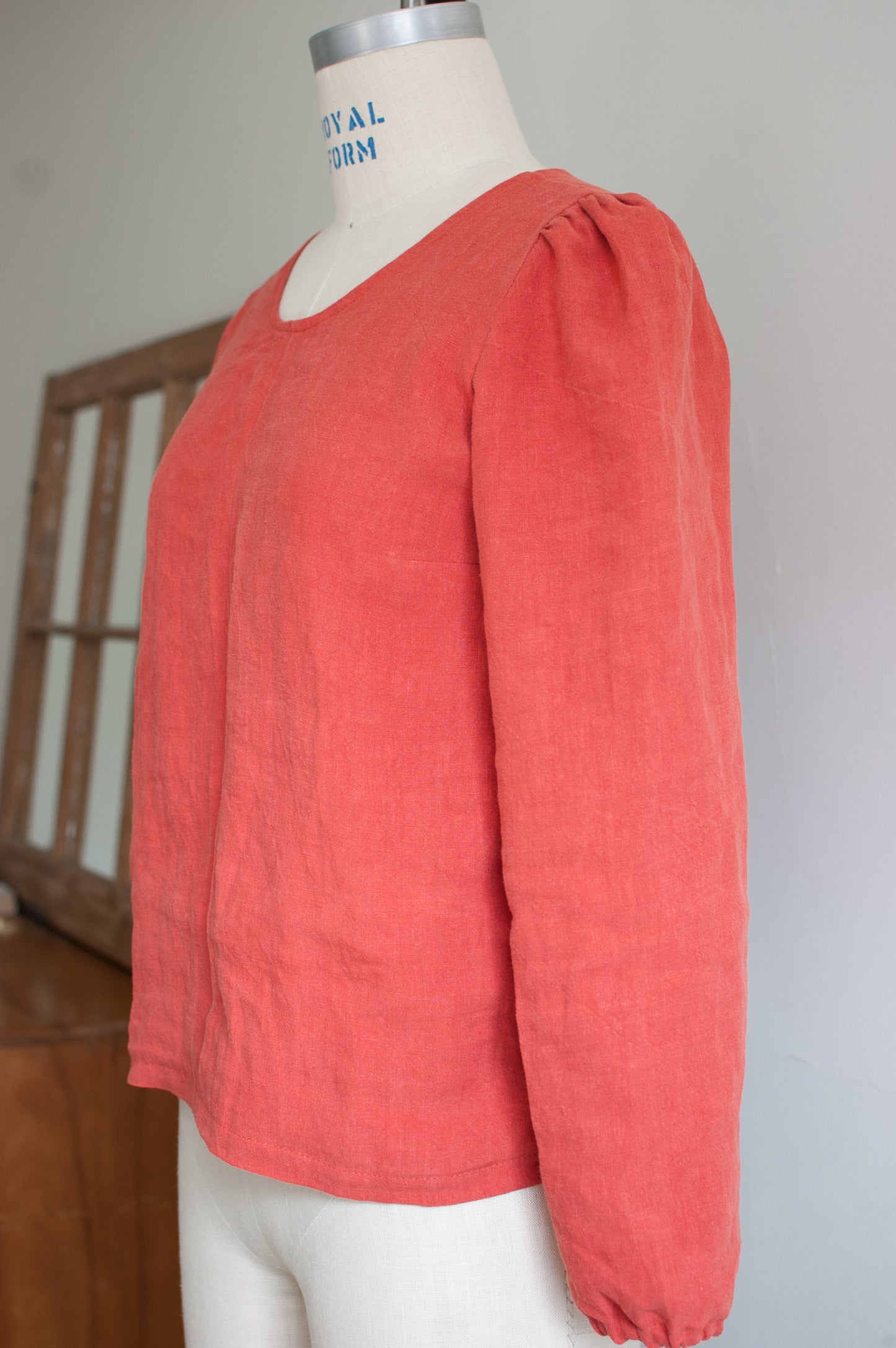 Esme Linen Blouse Papaya