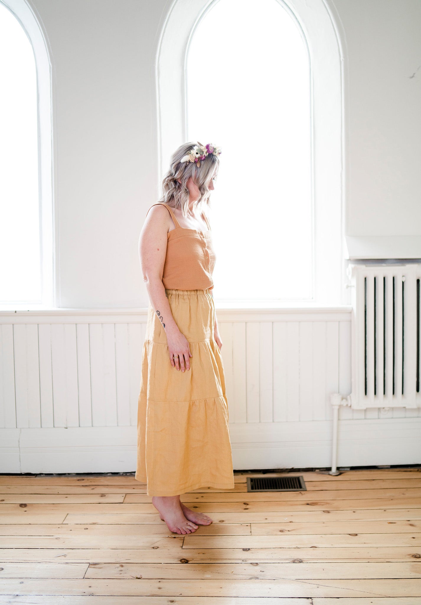 Tiered Linen Market Skirt