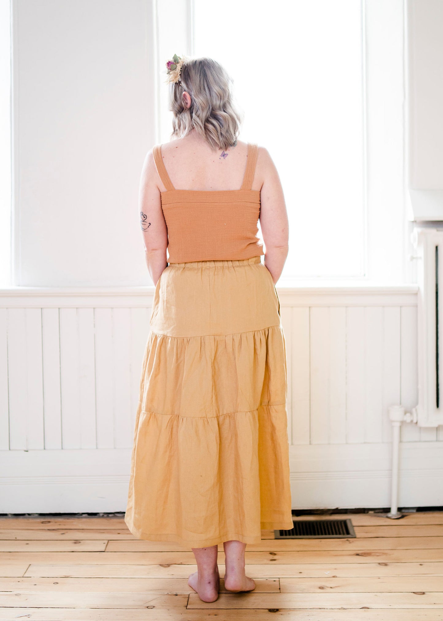 Tiered Linen Market Skirt