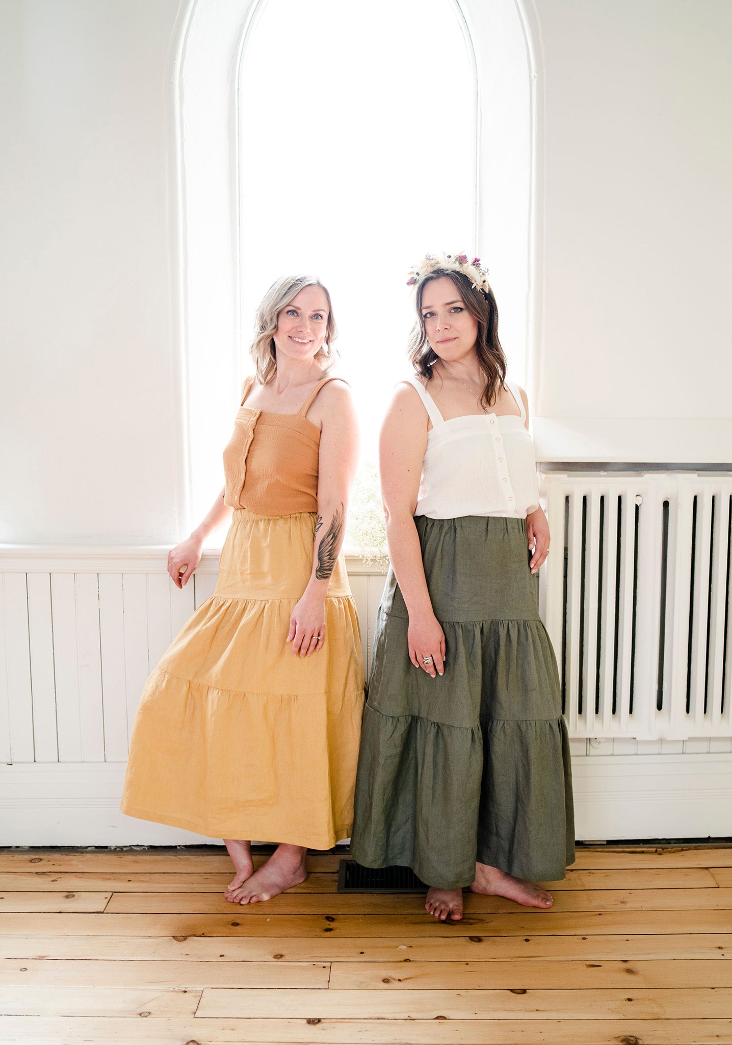 Tiered Linen Market Skirt