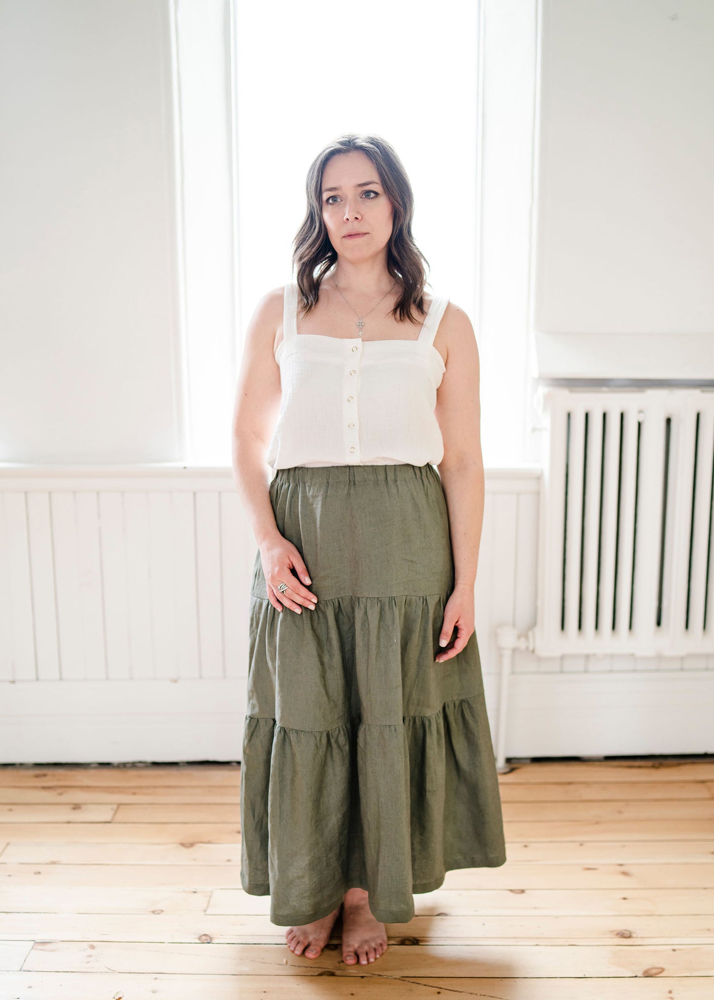 Tiered Linen Market Skirt