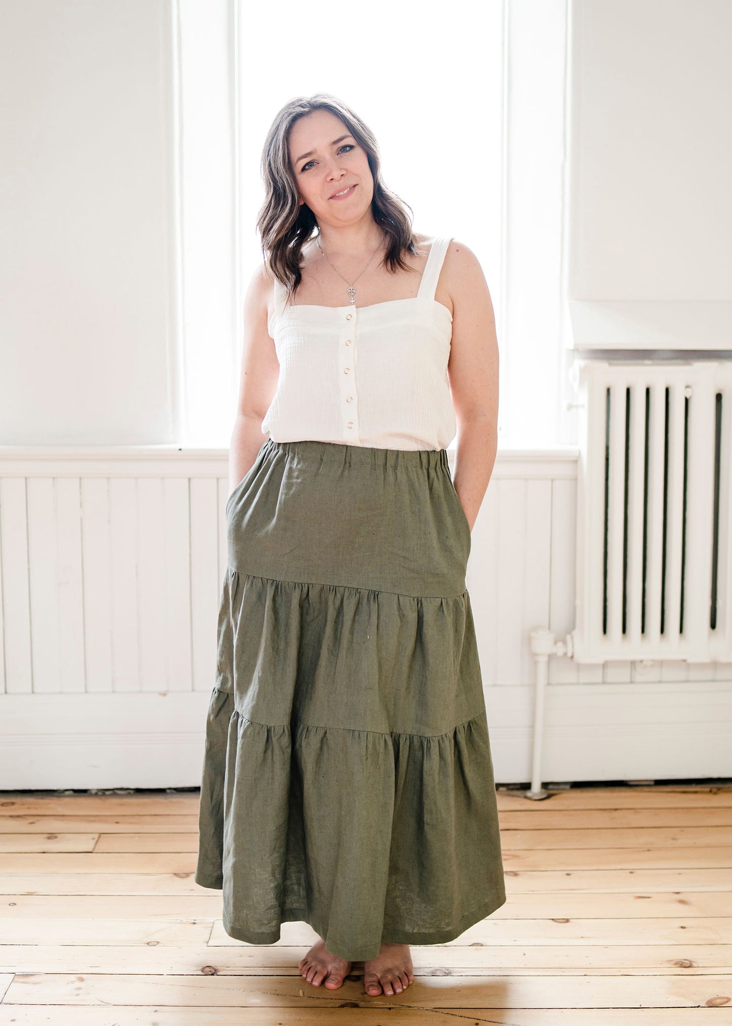 Tiered Linen Market Skirt