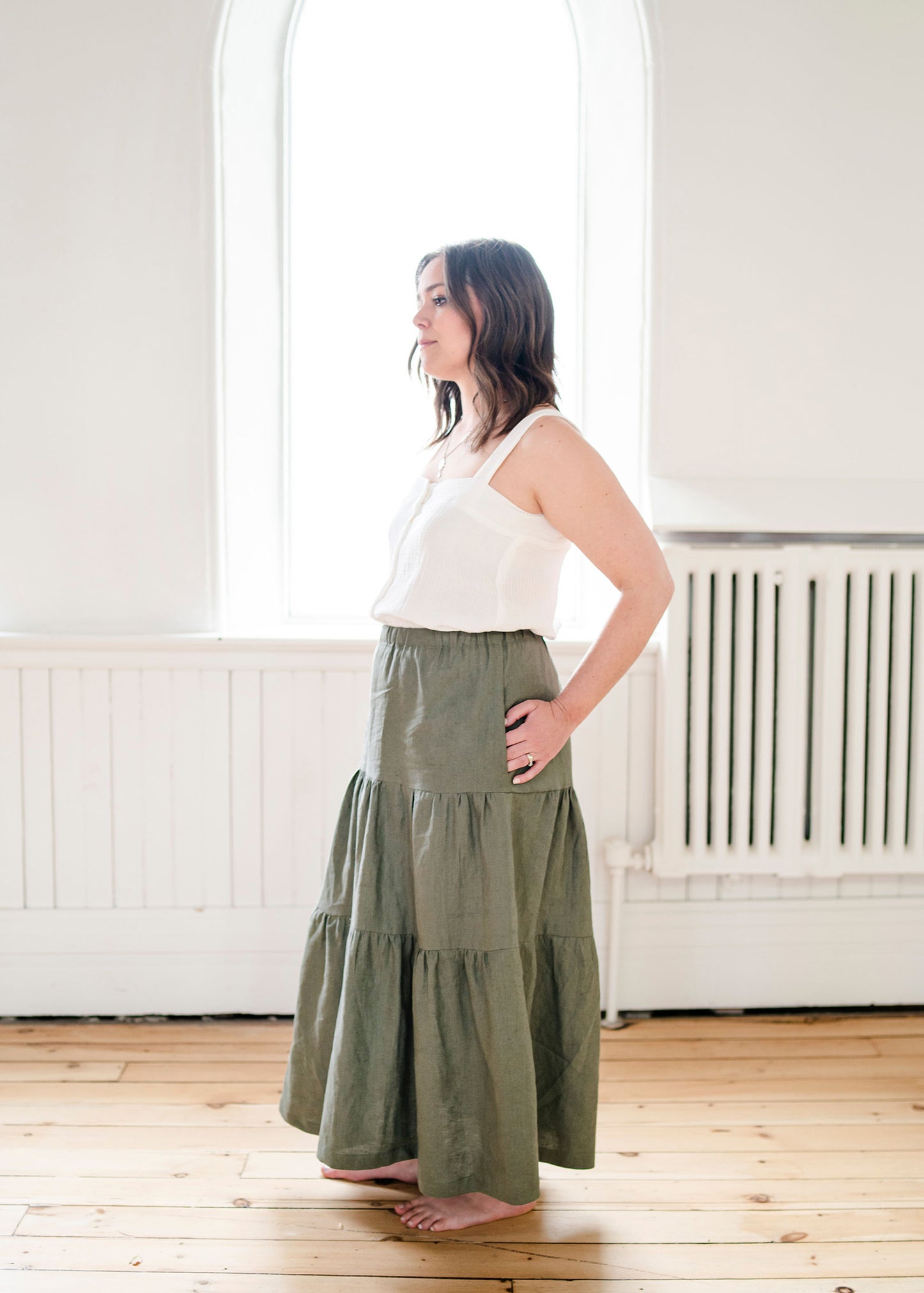 Tiered Linen Market Skirt