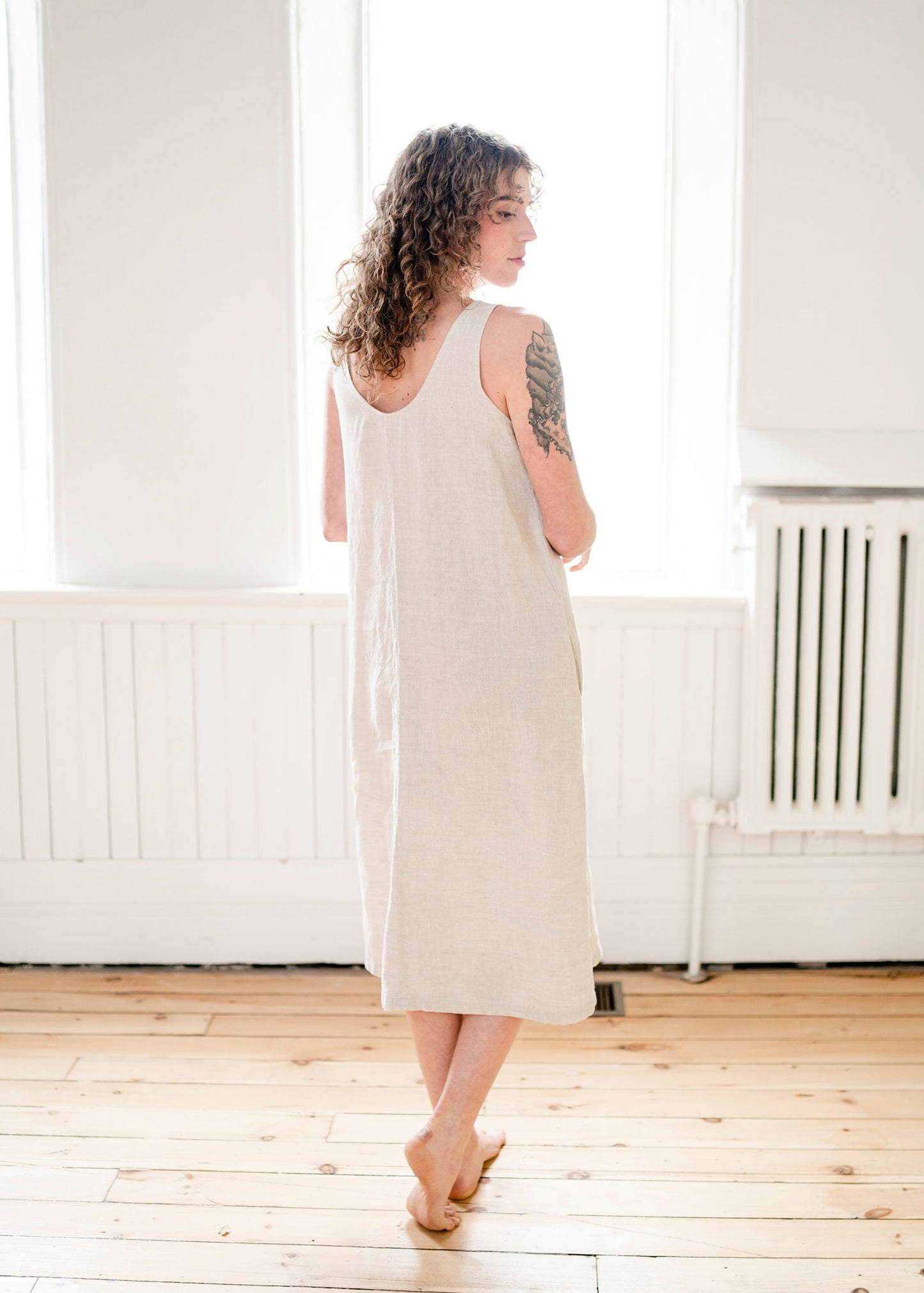 Loose Summer Linen Dress, Linen Tank Dress With Pockets OLIVIA -  Canada