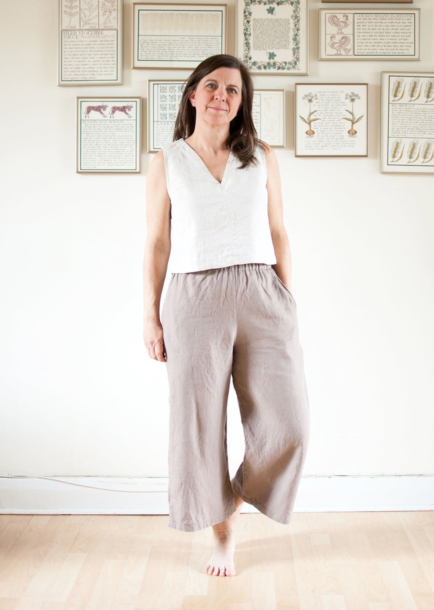 Sophia Linen Wide Leg Pants