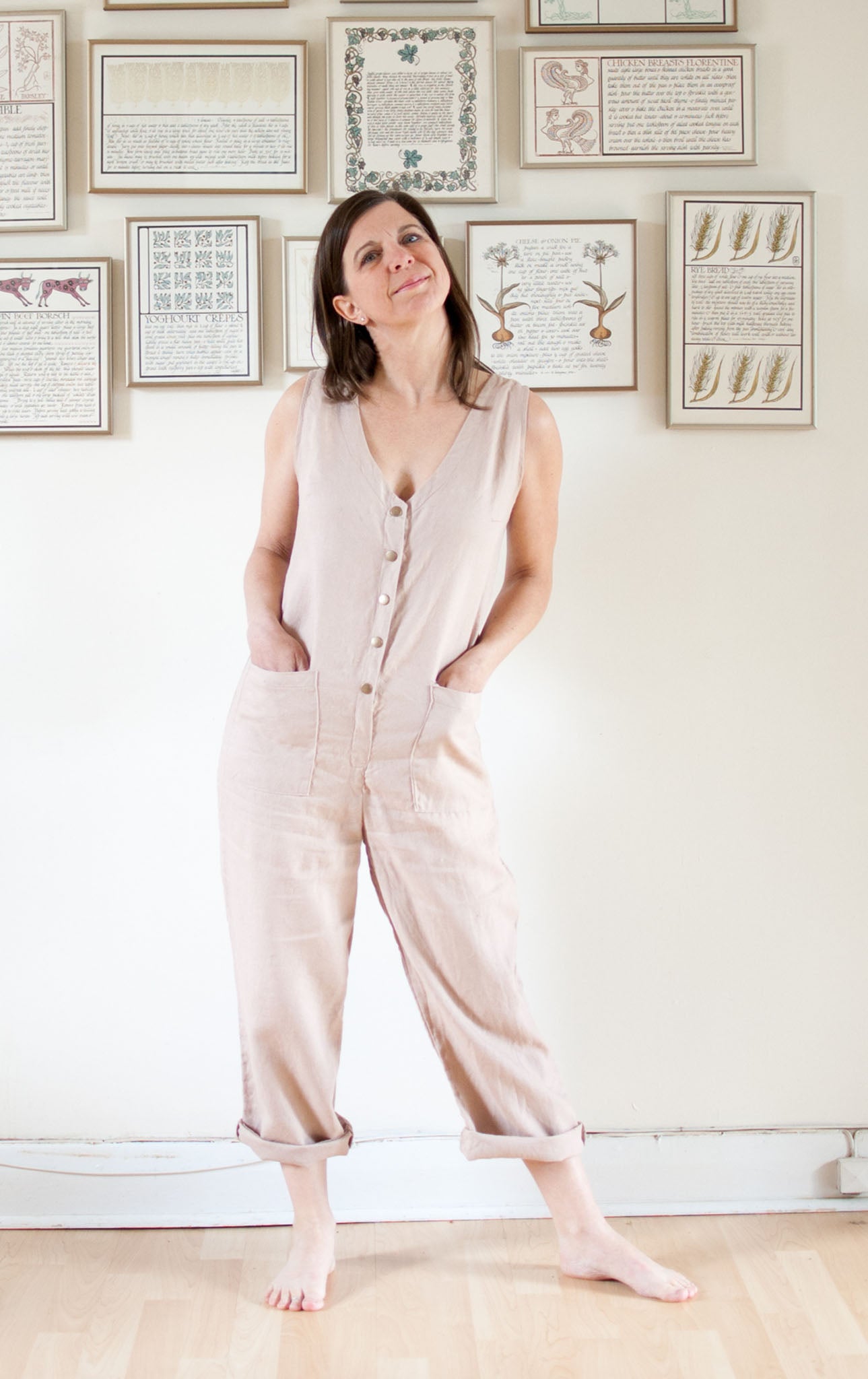 Avery Linen Snap Front Jumpsuit