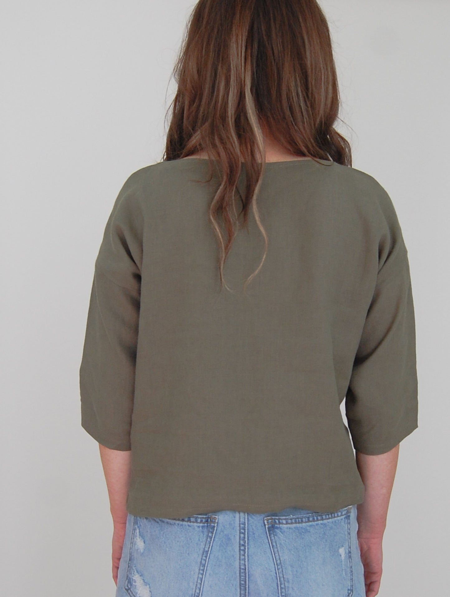 Florence Top 3/4 Sleeve Linen